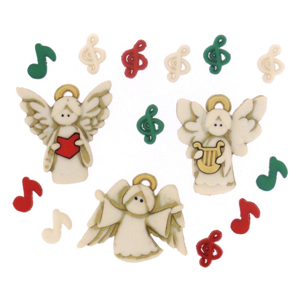 Dress It Up Christmas Angels Buttons