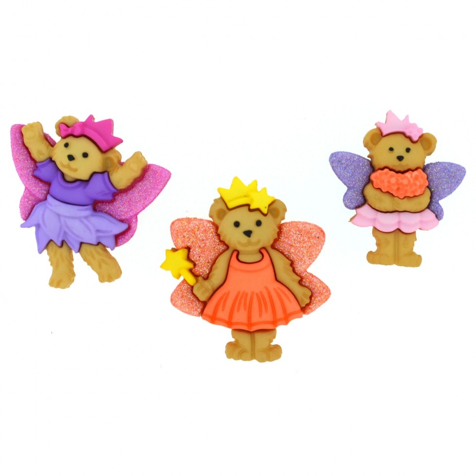 Dress It Up Fairy Bear Buttons