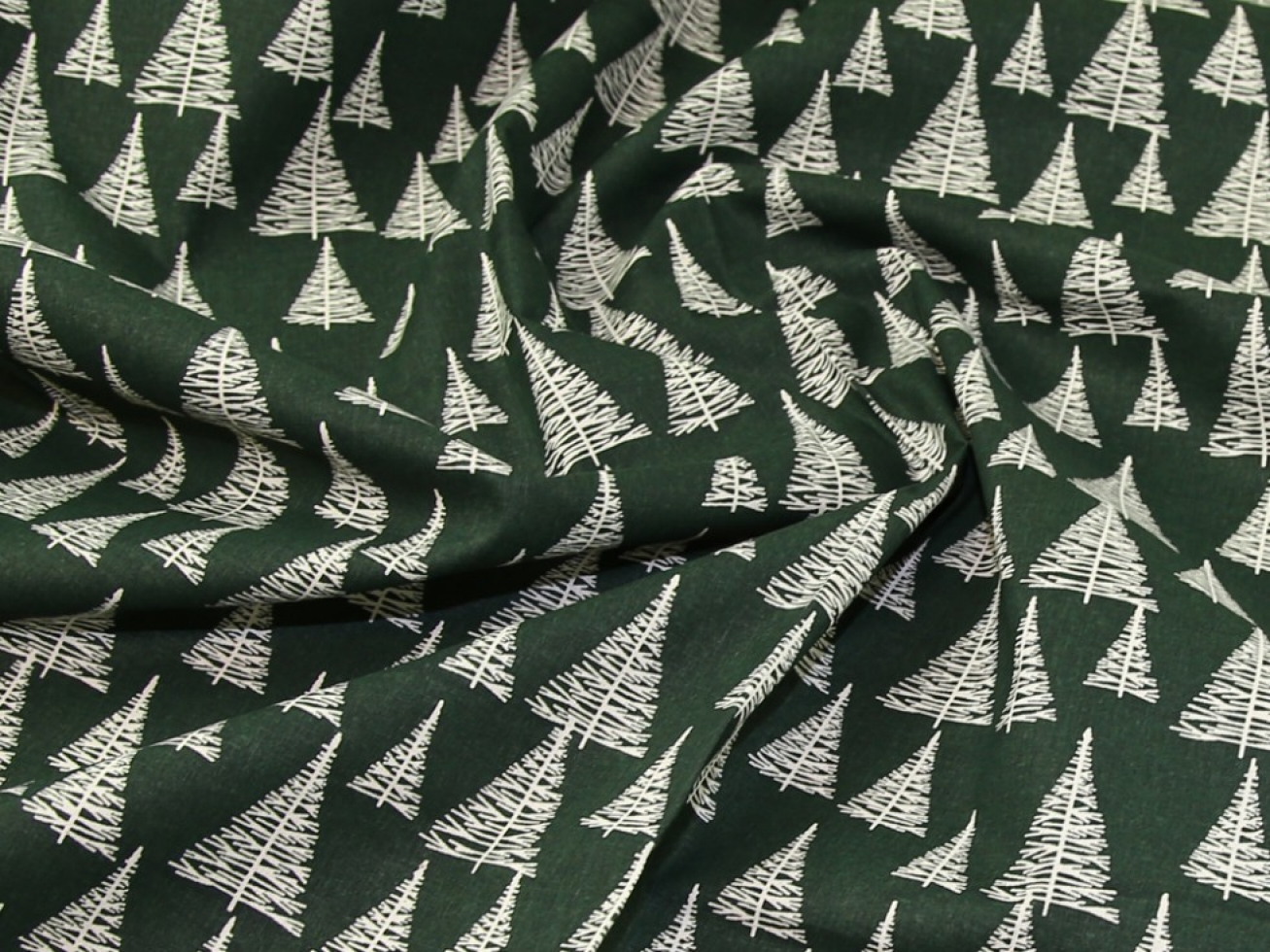 John Louden Printed 100% Cotton Calico Fabric Green