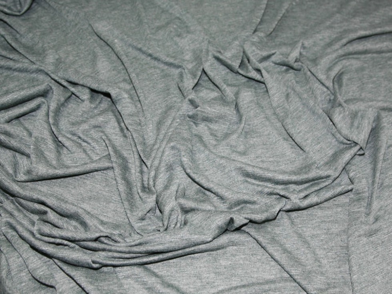 Slub Sweater Knit Stretch Fabric Green