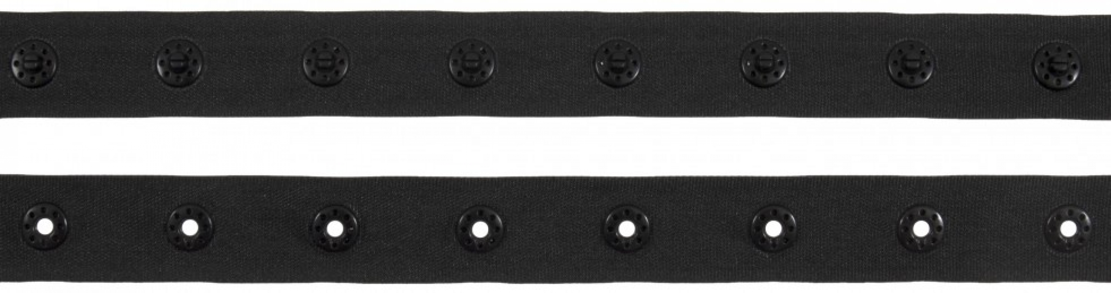 Press Fastener Snap Tape Black