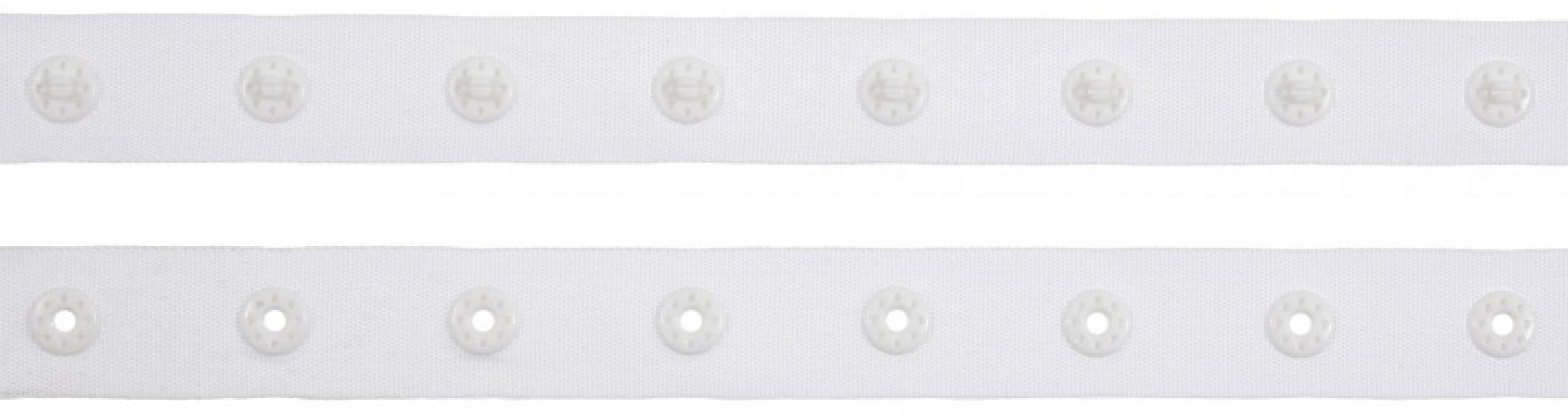 Press Fastener Snap Tape White