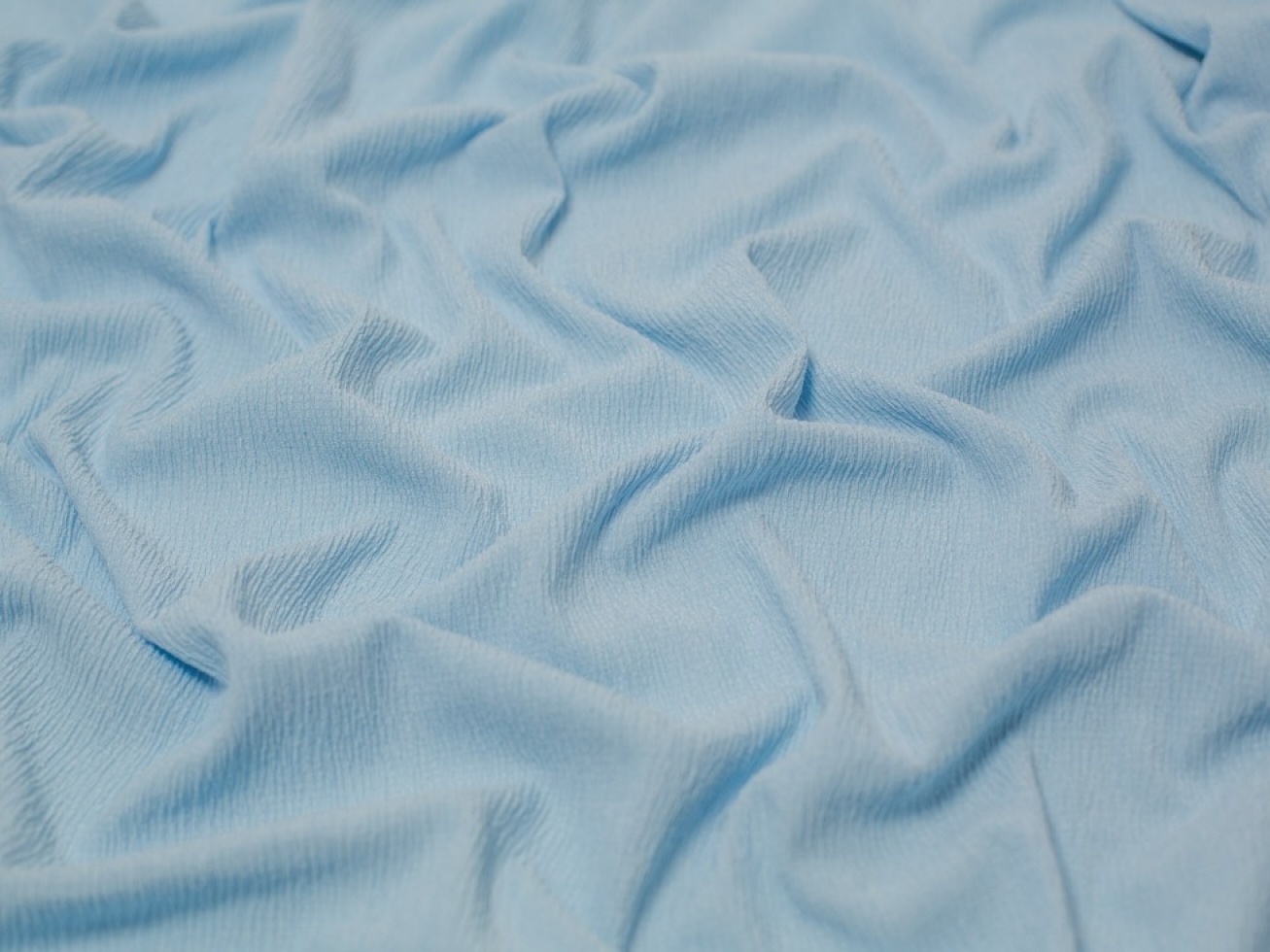 Minerva Core Range Tree Bark Textured Stretch Woven Crepe Fabric Light Blue