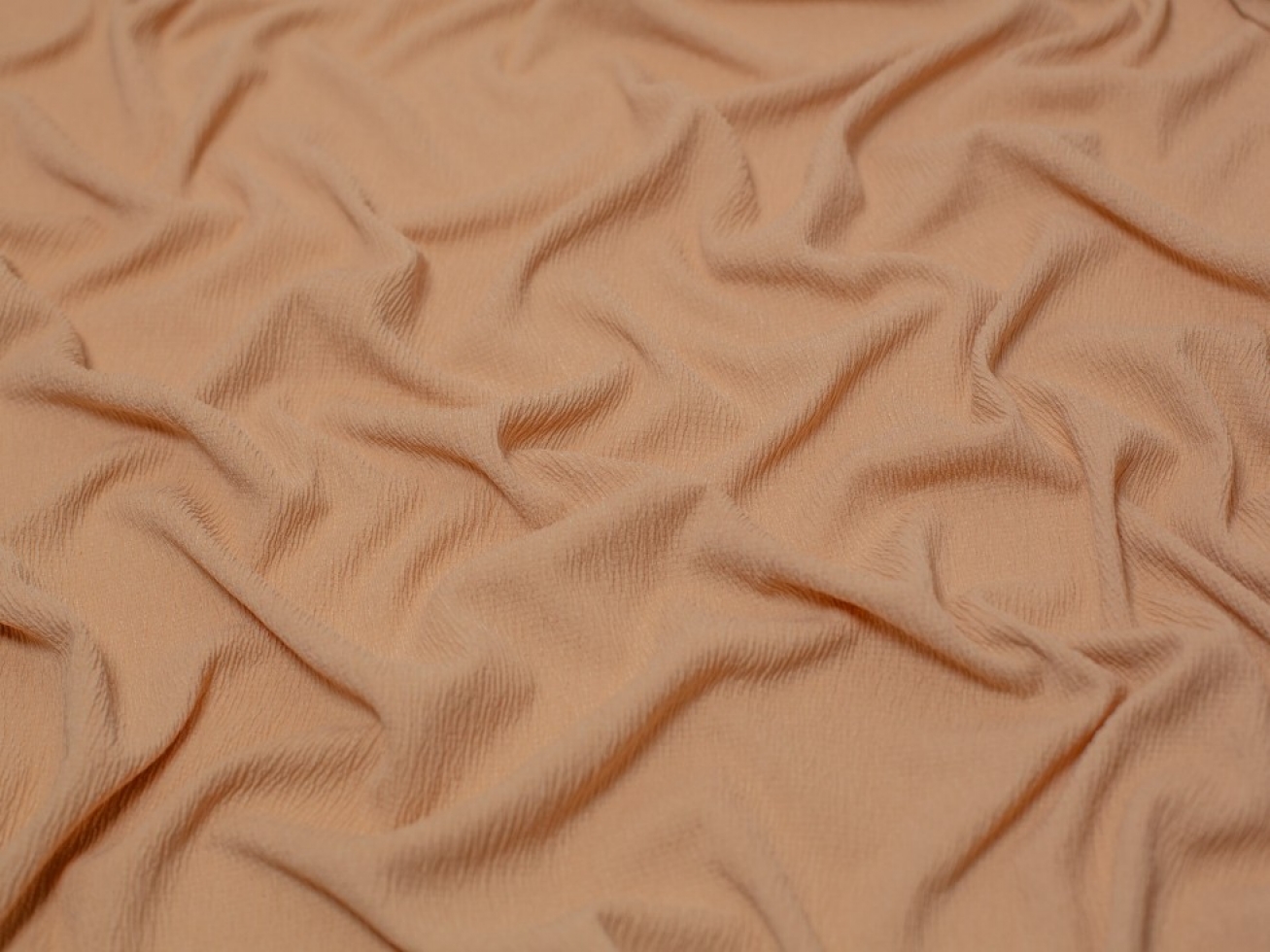Minerva Core Range Tree Bark Textured Stretch Woven Crepe Fabric Stone