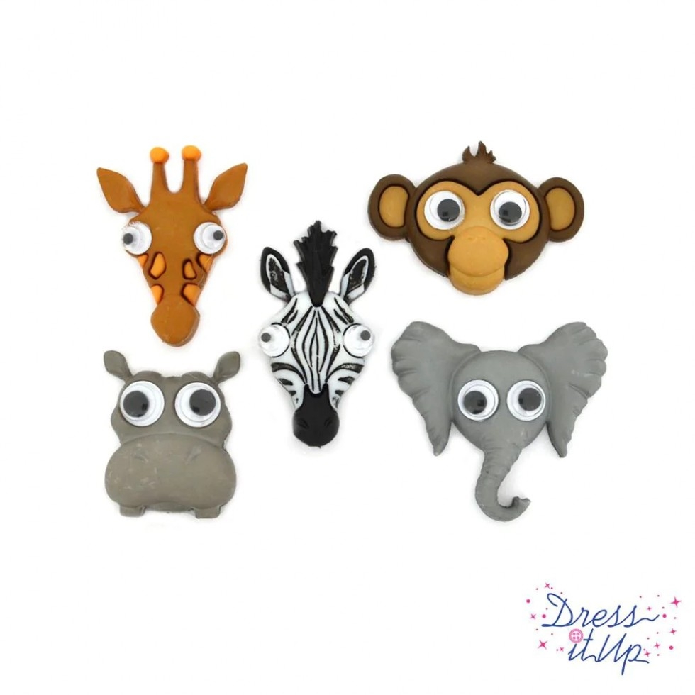 Dress It Up Lifes a Zoo Buttons