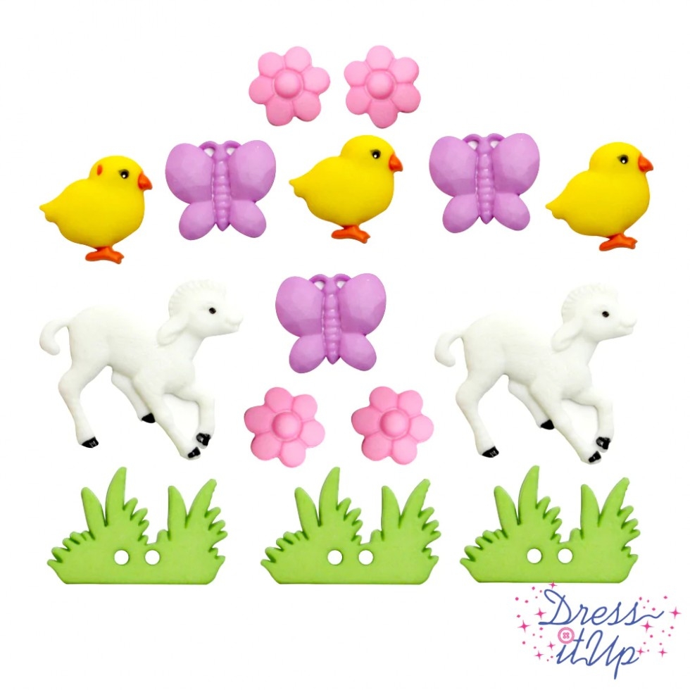 Dress It Up My Little Chickadee Buttons
