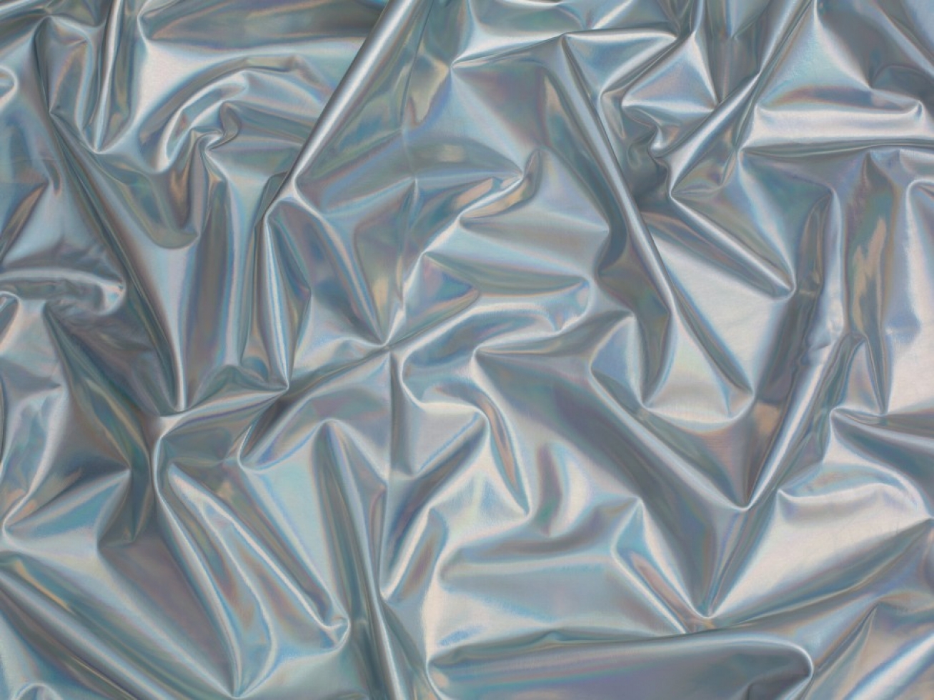 Minerva Core Range Unicorn Metallic Activewear Lycra Four Way Stretch Knit Fabric Multi Silver