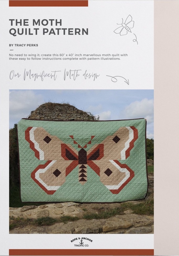 Rope and Anchor Trading Quilting Pattern Moth