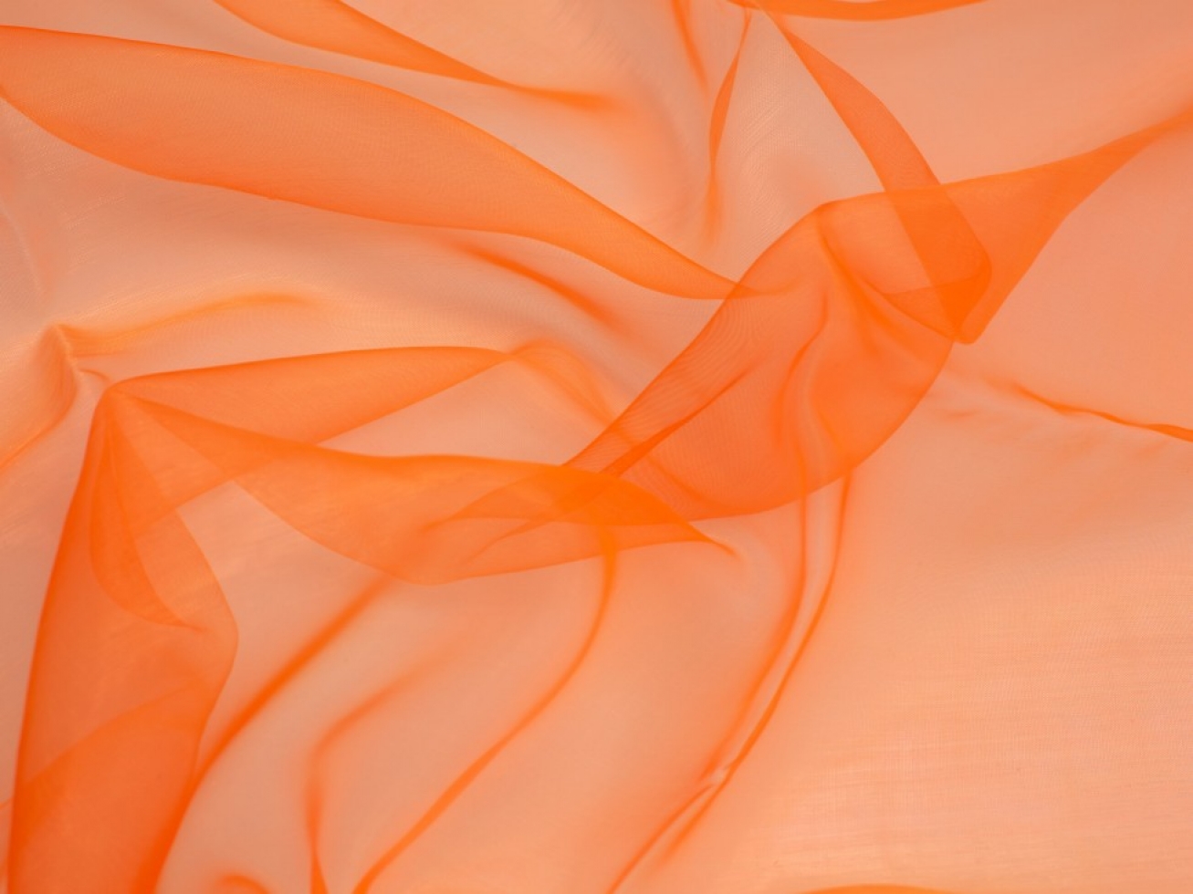 Minerva Core Range Sheer Organza Fabric Flo Orange