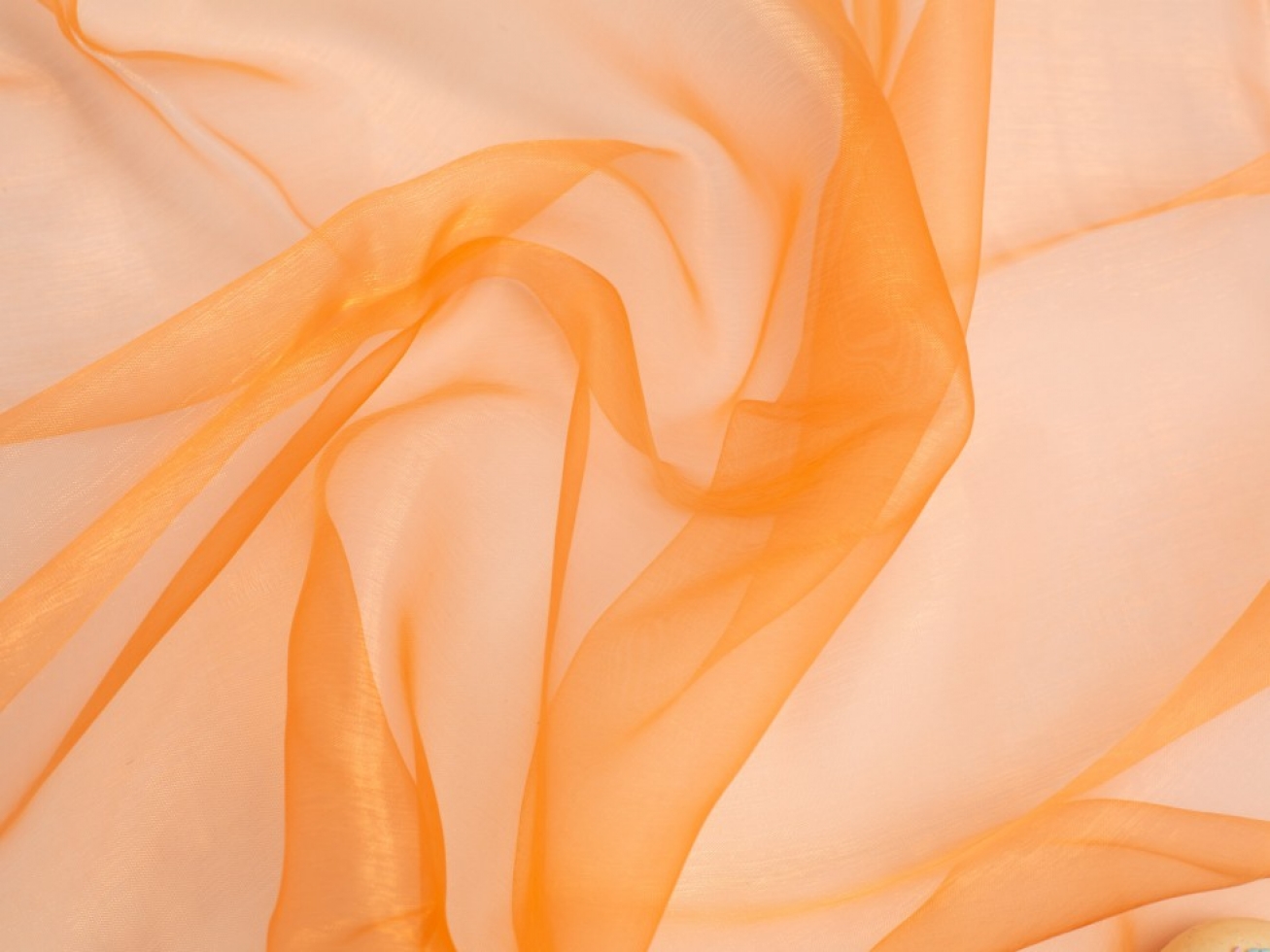 Minerva Core Range Sheer Organza Fabric Orange