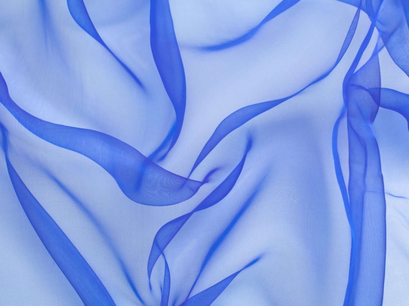 Minerva Core Range Sheer Organza Fabric Royal Blue