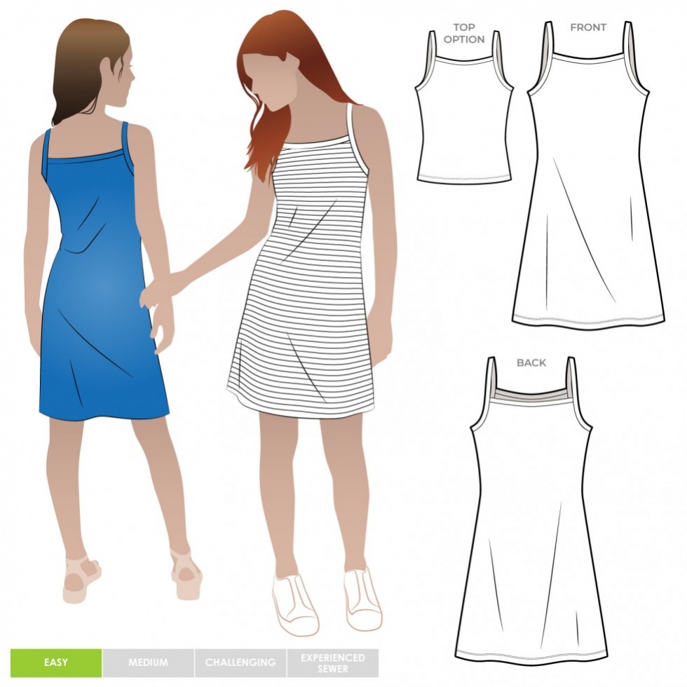 Style Arc Paper Sewing Pattern Kids Adele Dress & Top