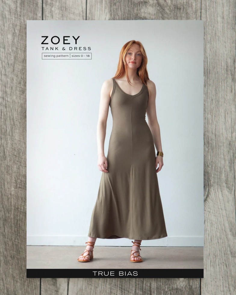 True Bias Paper Sewing Pattern Zoey Tank & Dress