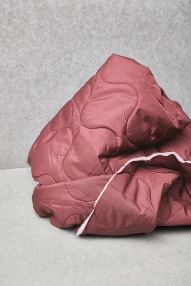 Mind The MAKER Wave Thelma Thermal Quilted Coating Fabric Rosewood