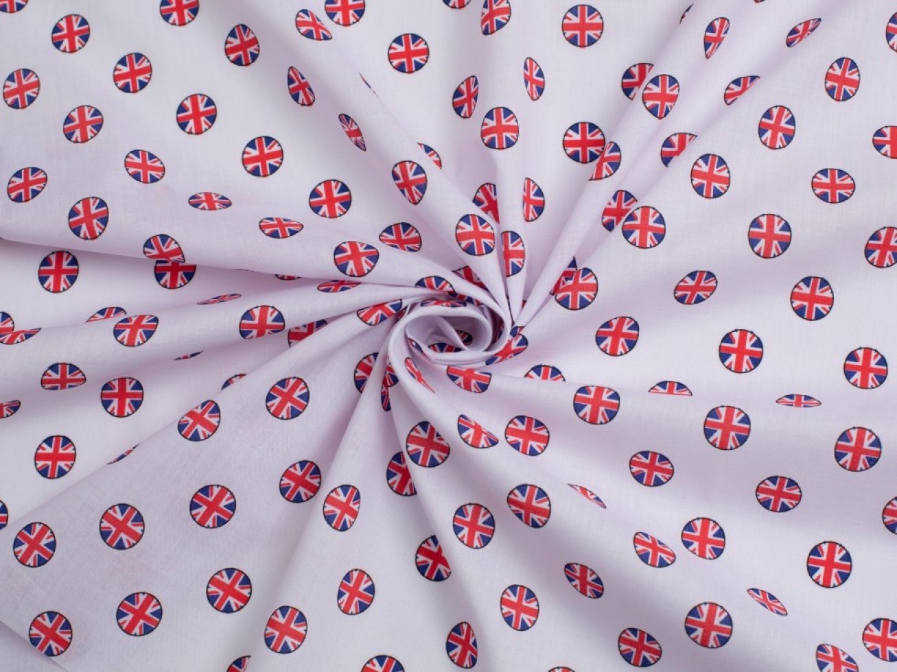 Printed Polycotton Fabric White