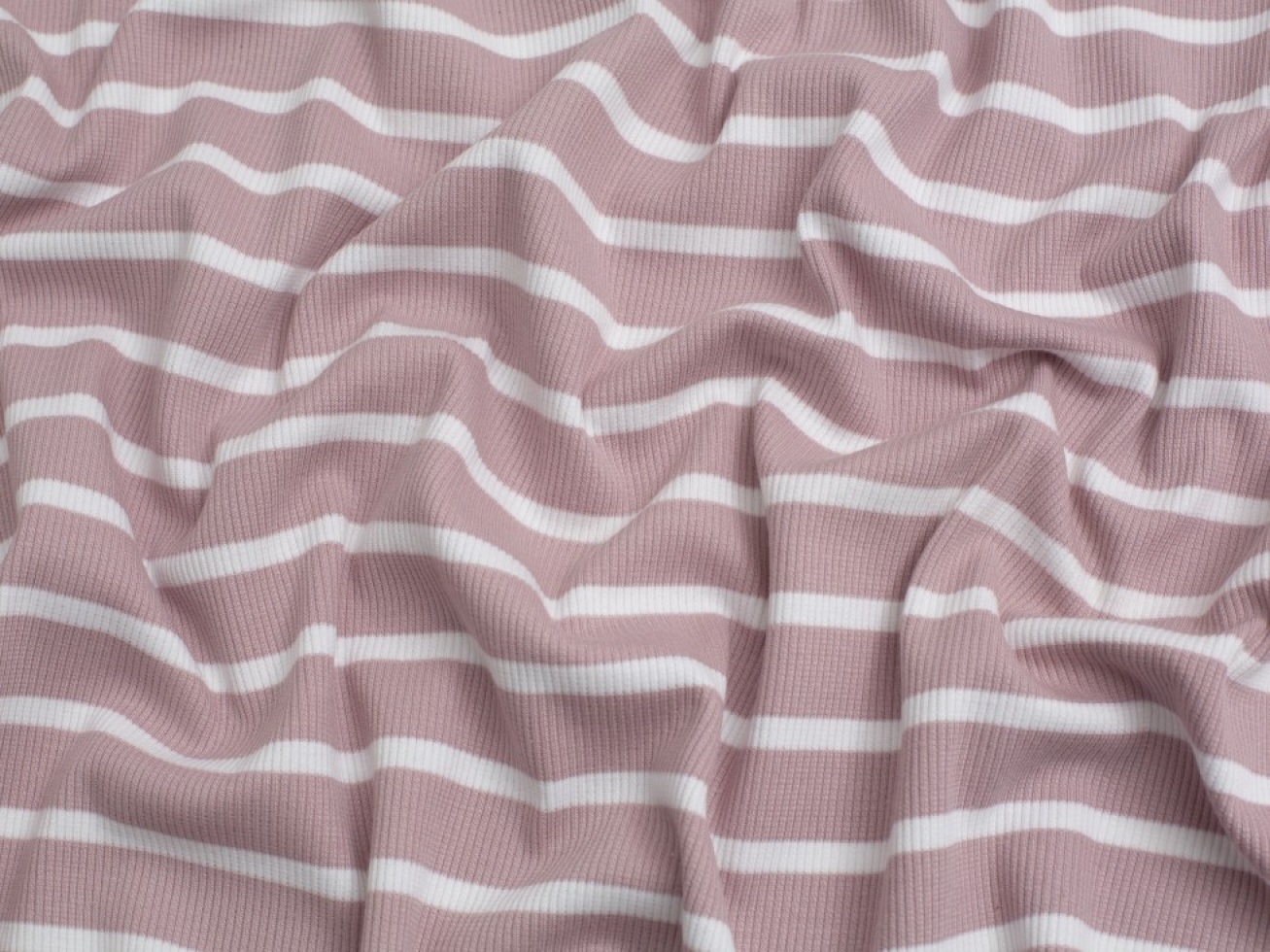 Minerva Core Range Yarn Dyed Heavy Cotton Rib Stretch Knit Fabric Soft Old Rose