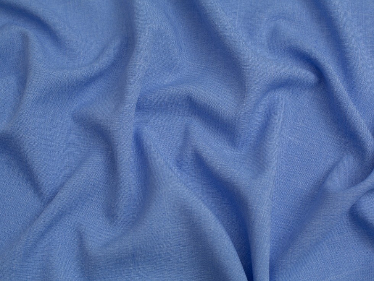 Minerva Core Range Oxford Melange Polyester Suiting Fabric Sky Blue