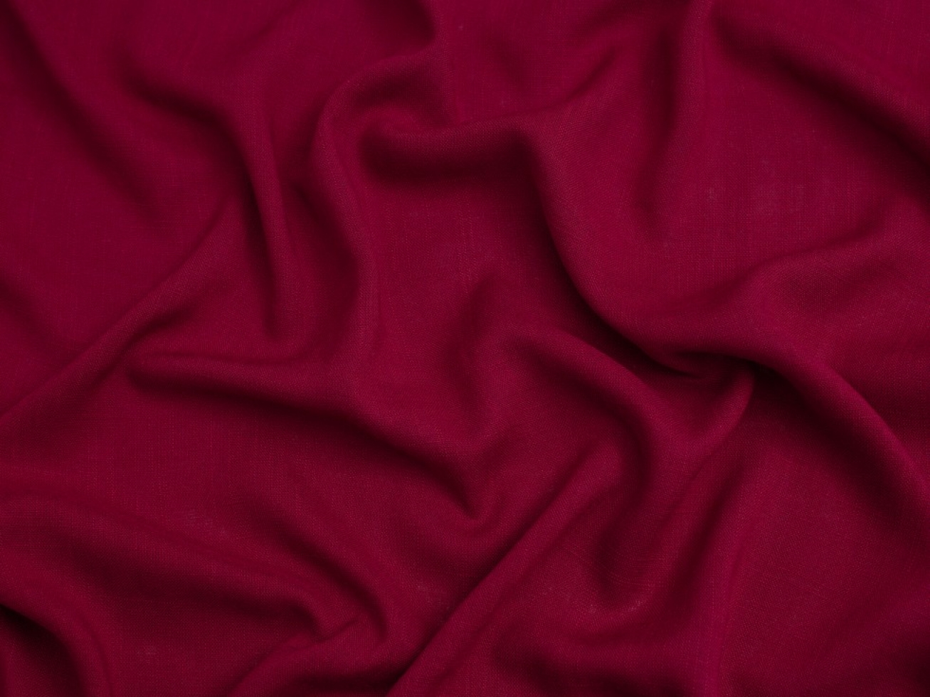 Minerva Core Range Stretch Woven Slub Linen Look Viscose Fabric Berry