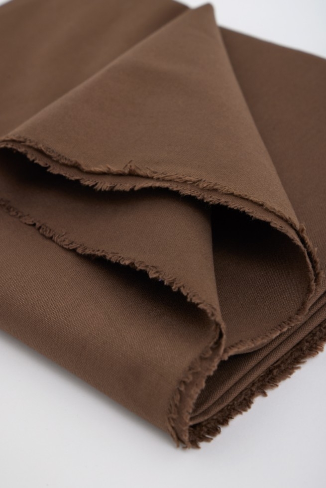 Mind The MAKER Fargo Cotton Canvas Fabric Dark Brown