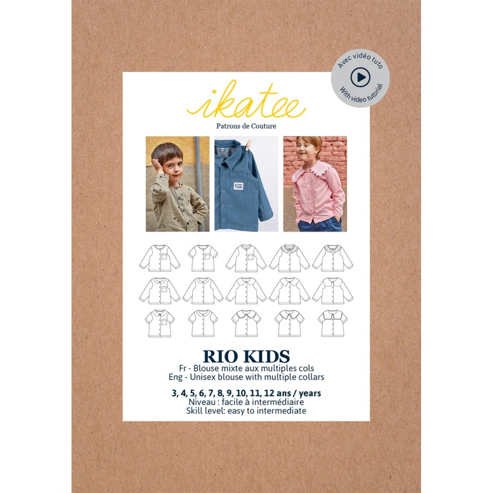 Ikatee Paper Sewing Pattern Kids Rio Blouse