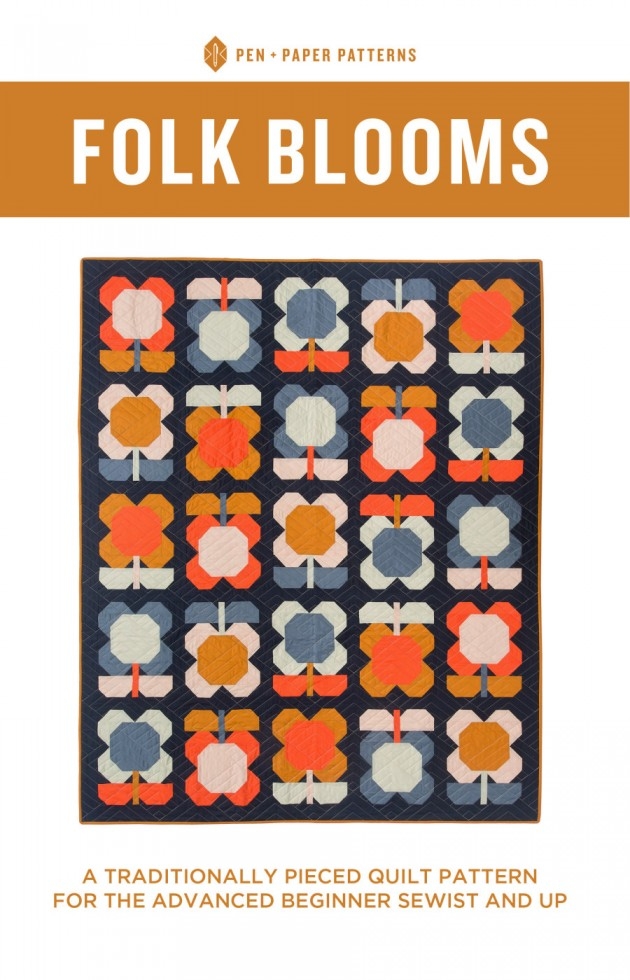 Pen + Paper Quilting Pattern Folk Blooms