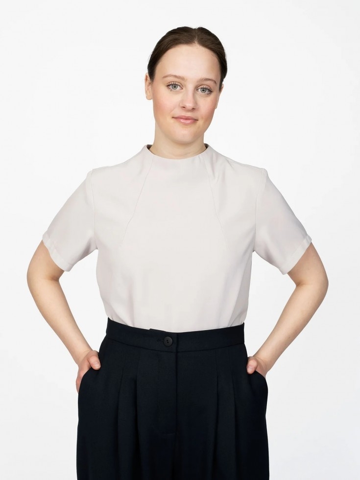 The Assembly Line Paper Sewing Pattern Funnel Neck Top