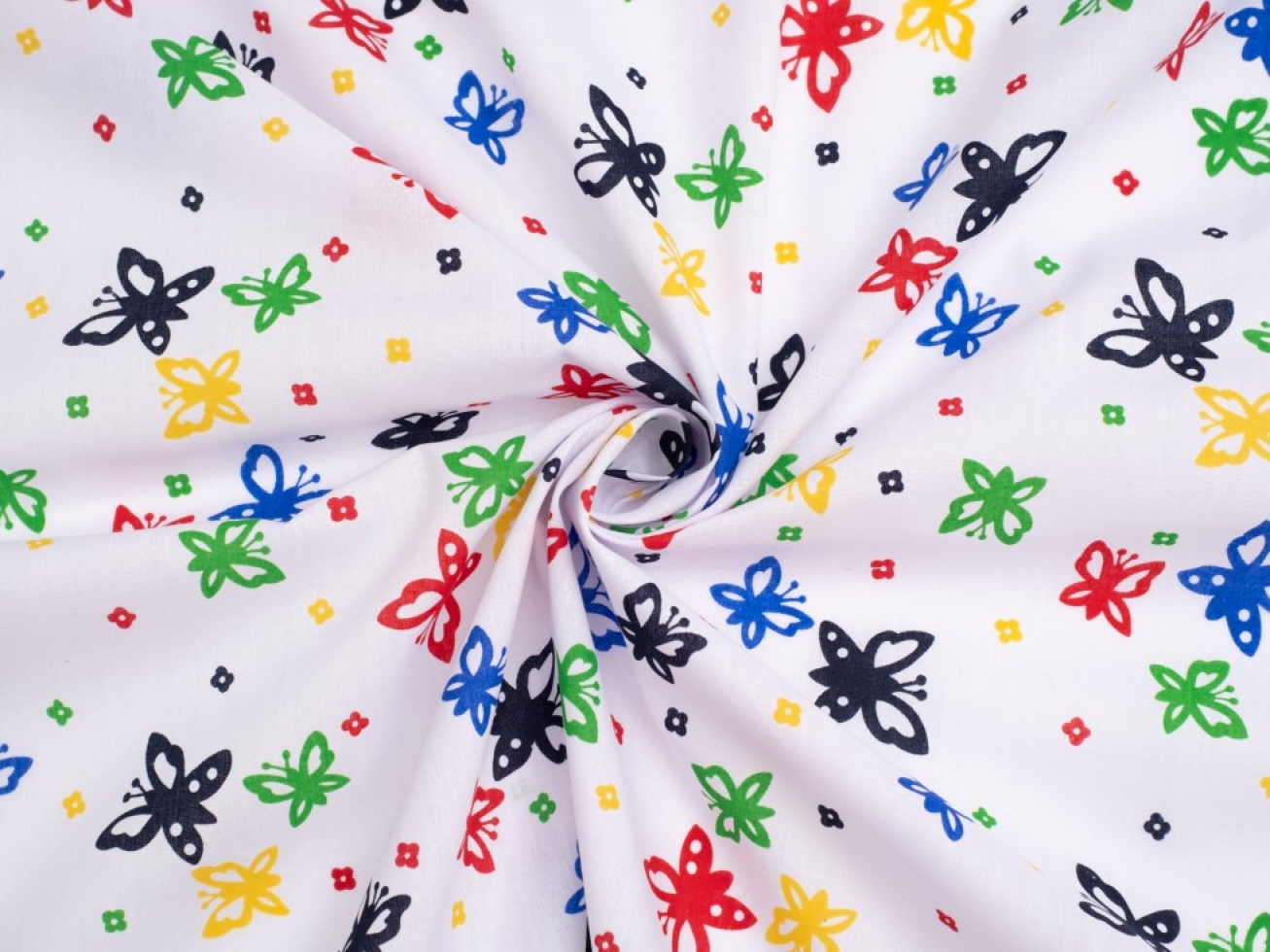 Printed Polycotton Fabric Red