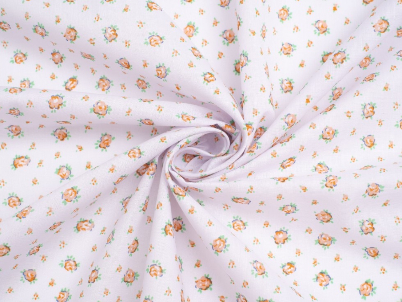 Printed Polycotton Fabric Orange