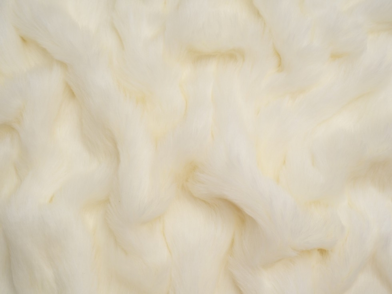 Plush Faux Fur Fabric White