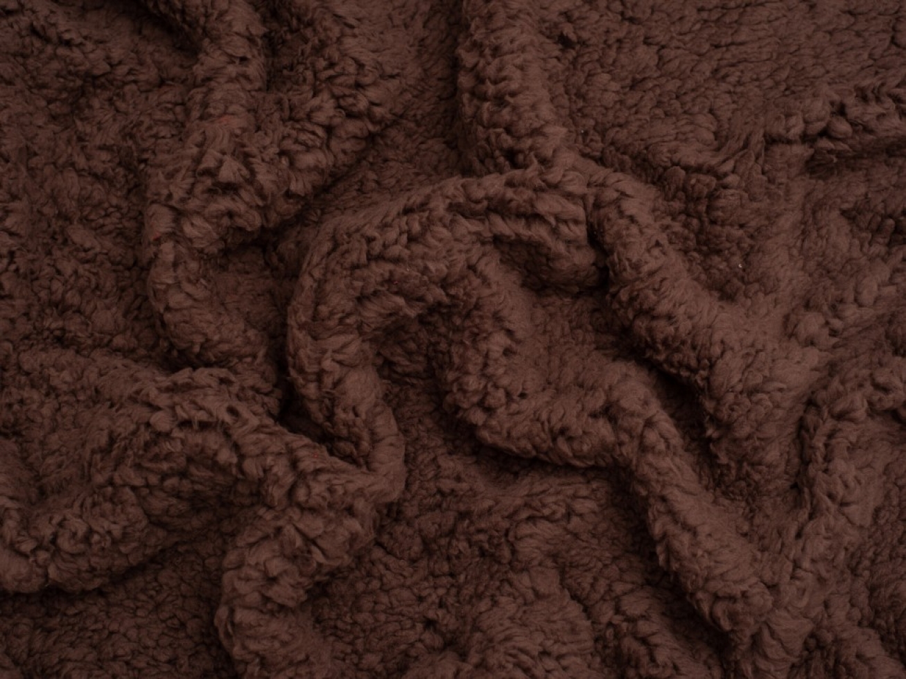 Minerva Core Range Super Soft Shearling Fleece Fur Fabric Brown