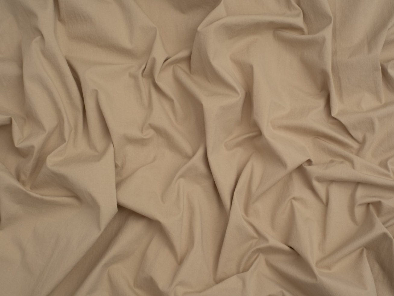 Minerva Core Range Silicone Stretch Woven Cotton Poplin Fabric Sand Beige