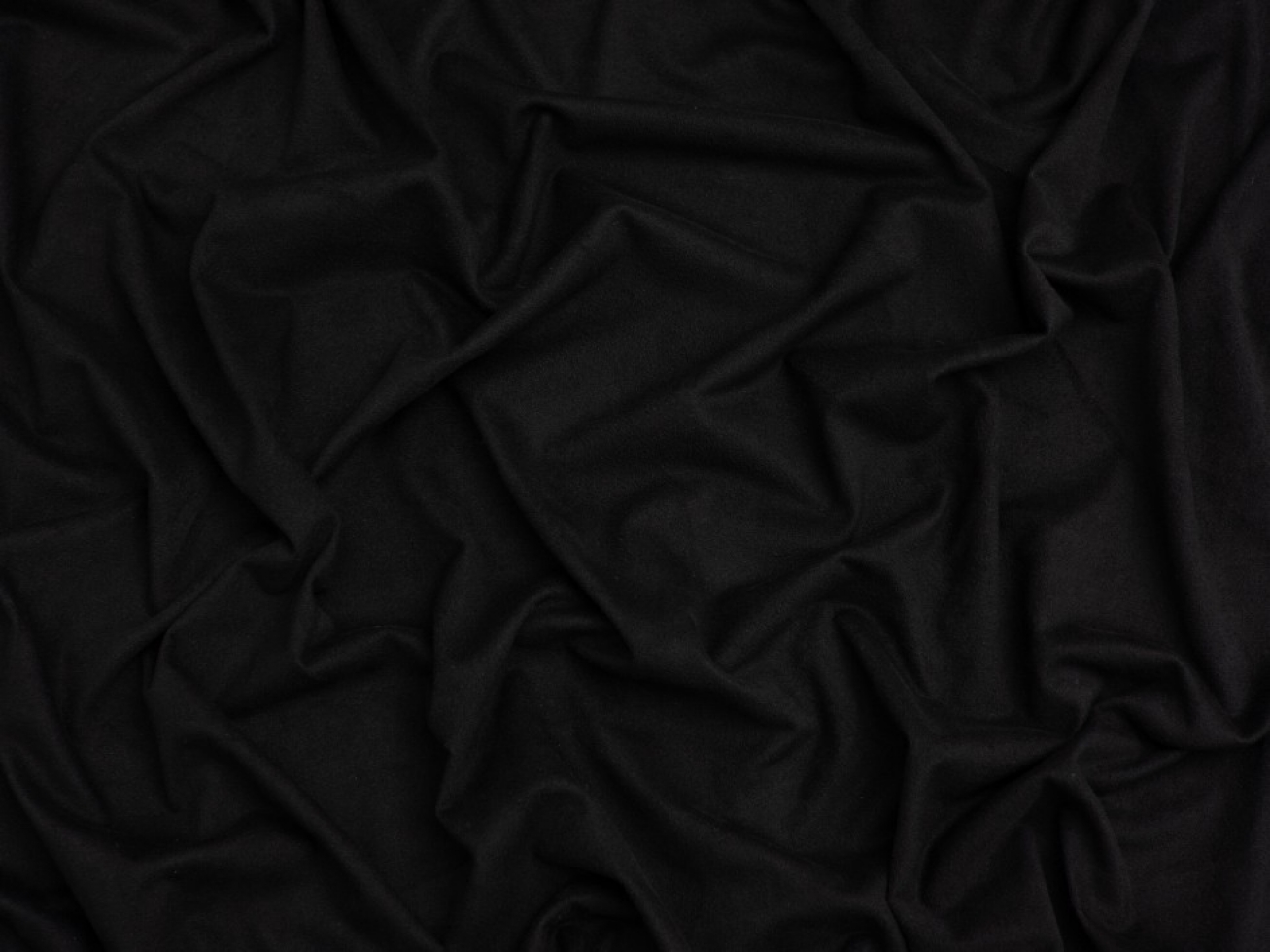 Minerva Core Range Suede Stretch Knit Fabric Black