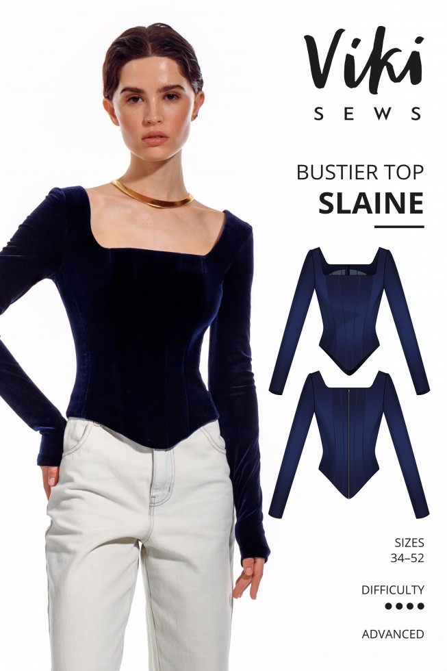 Vikisews Paper Sewing Pattern Slaine Bustier Top