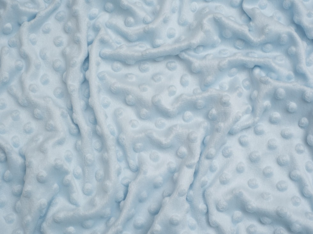 Minerva Core Range Embossed Dimple Plush Fleece Fabric Light Blue