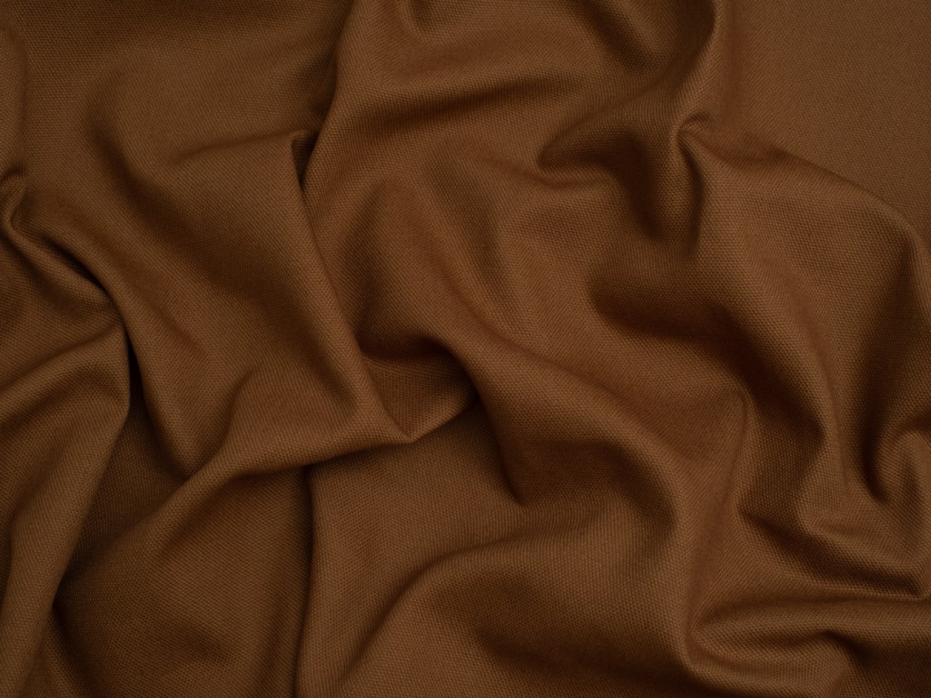 Minerva Core Range Basket Weave Soft Cotton Canvas Fabric Brown