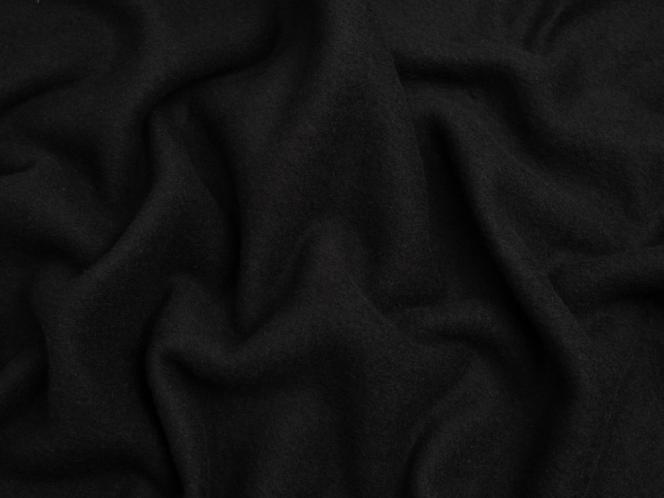 Minerva Core Range 100% Cotton Fleece Fabric Black