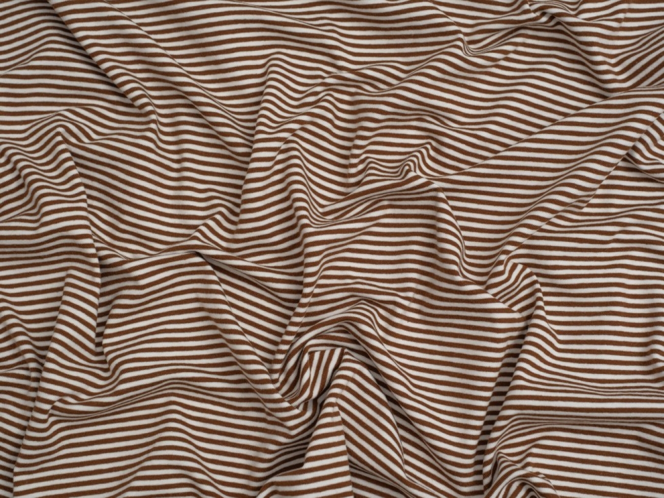 Minerva Core Range Baby Soft Yarn Dyed Cotton Jersey Stretch Knit Fabric Brown