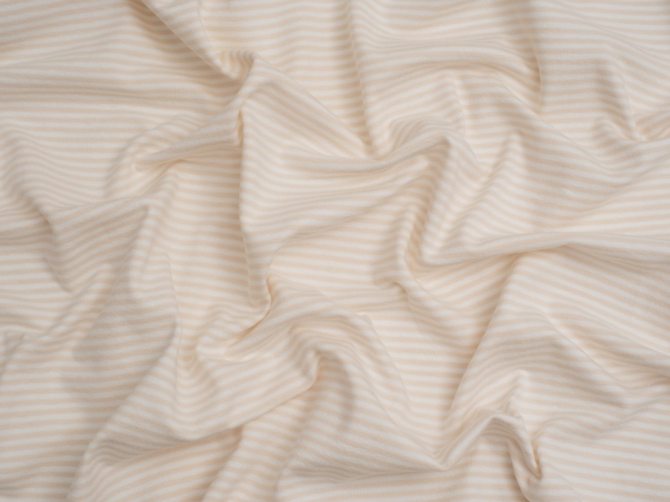 Minerva Core Range Baby Soft Yarn Dyed Cotton Jersey Stretch Knit Fabric Ecru