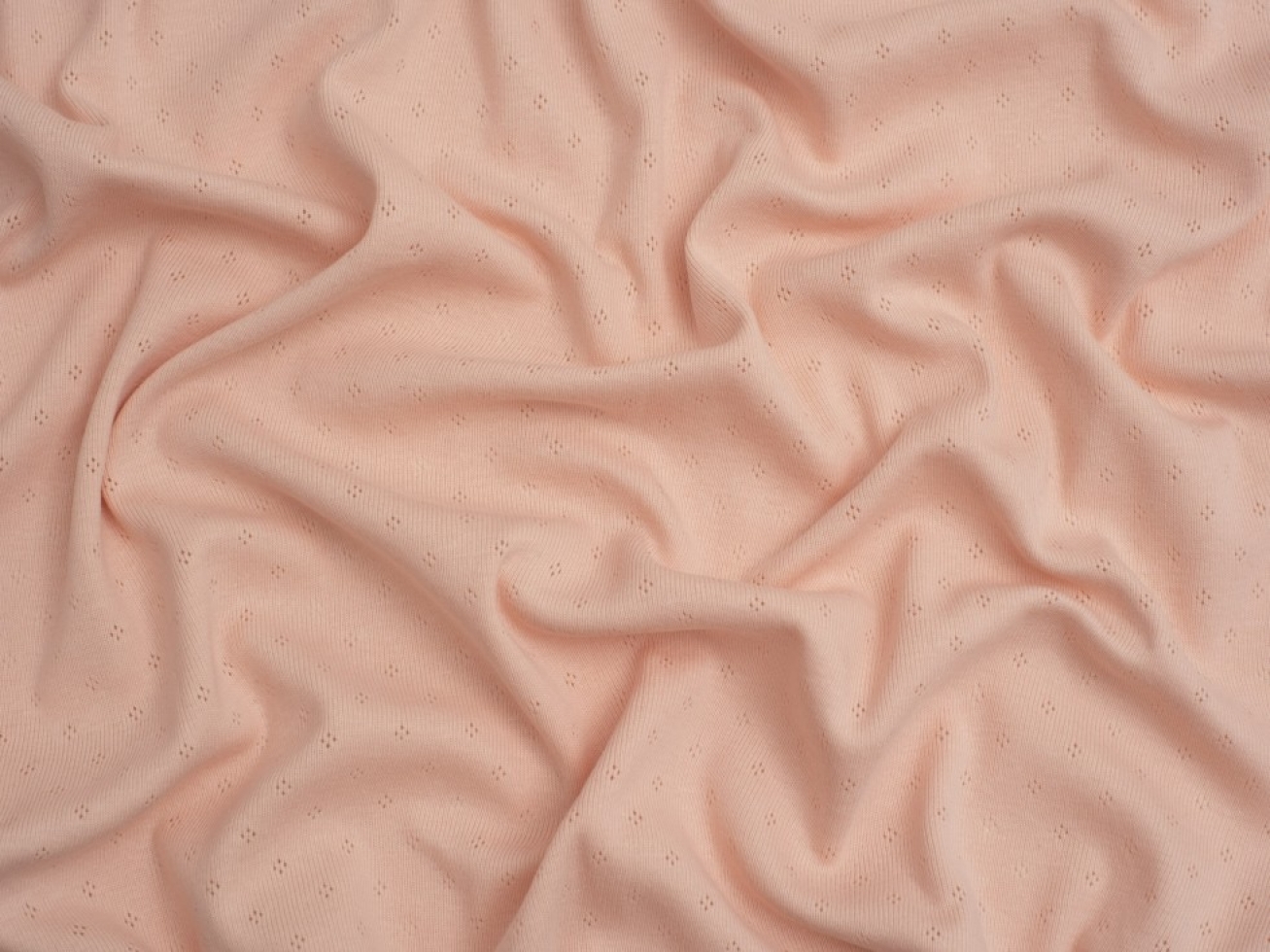 Minerva Core Range Baby Soft Pointelle Jersey Stretch Knit Fabric Pale Pink