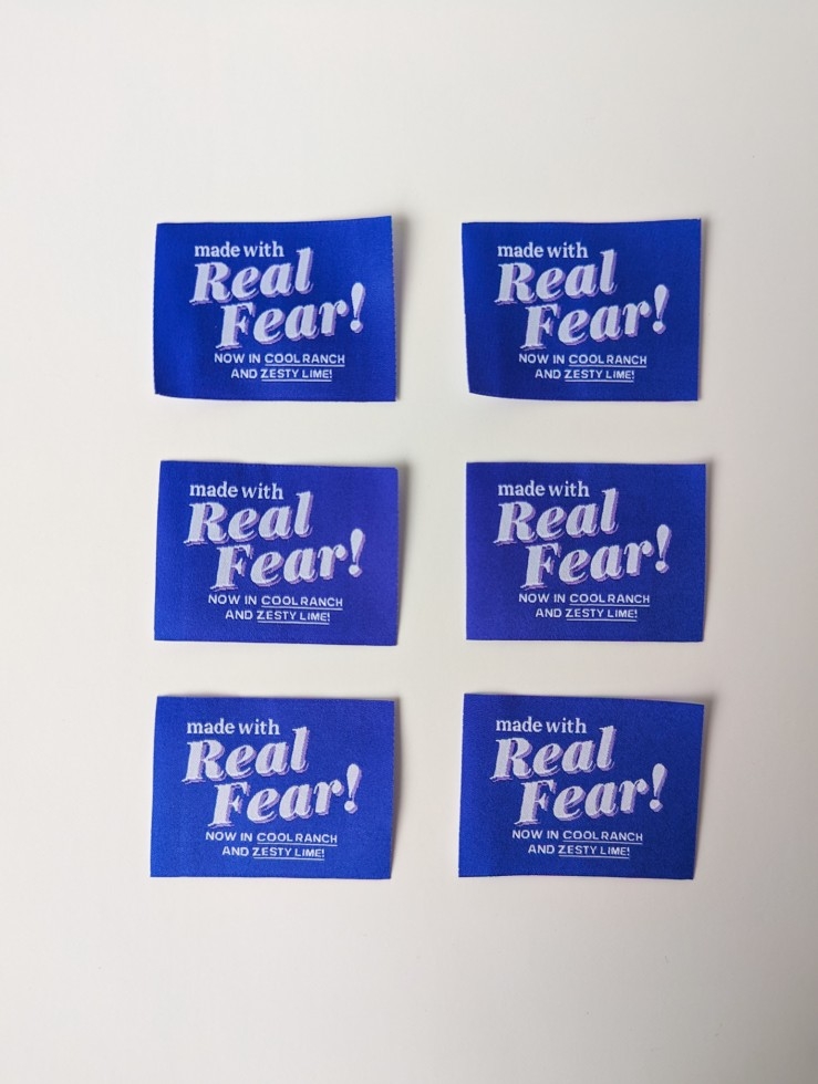 Inside Voices Labels Made With Real Fear Woven Labels