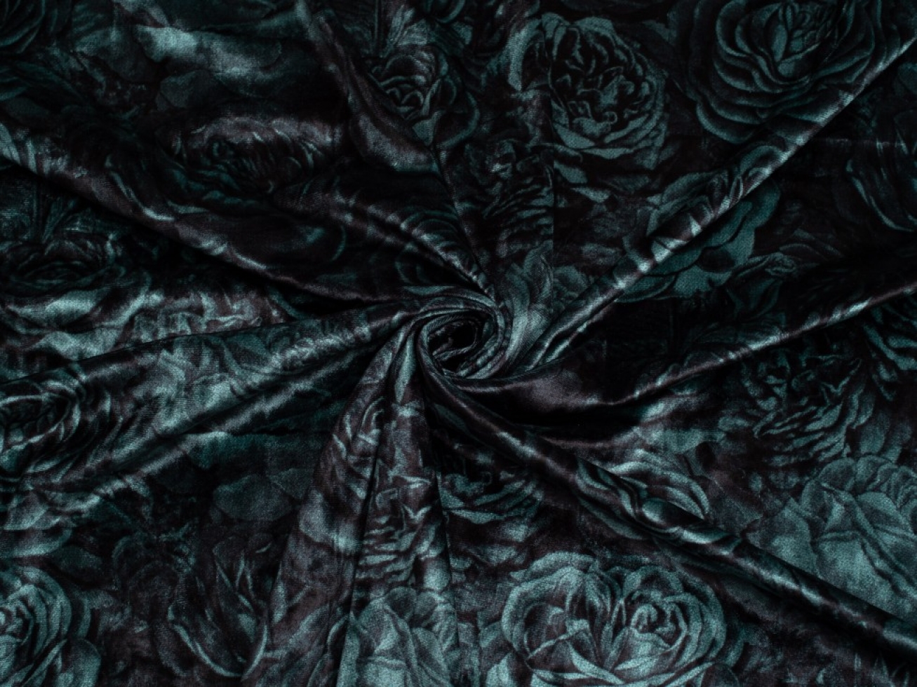 Minerva Exclusive Rose Reverie Crush Velvet Stretch Knit Fabric