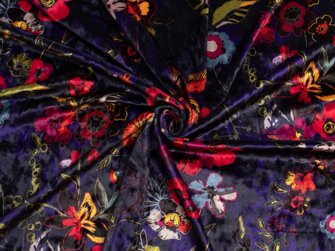 Minerva Exclusive Midsummer Magic Crush Velvet Stretch Knit Fabric