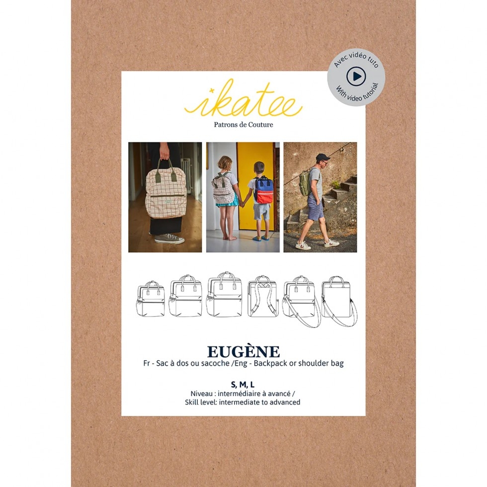 Ikatee Paper Sewing Pattern Eugene Backpack & Shoulder Bag