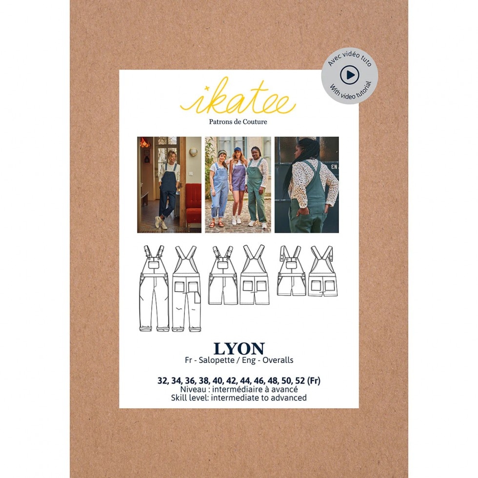 Ikatee Paper Sewing Pattern Lyon Overalls