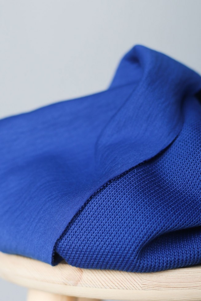 Mind The MAKER Dante Double Face Sweater Knit Stretch Fabric Cobalt Blue