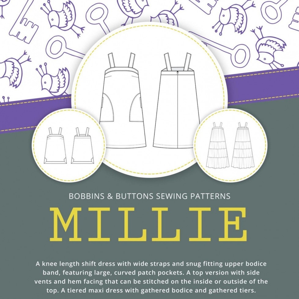 Bobbins & Buttons Paper Sewing Pattern Millie Dress & Top