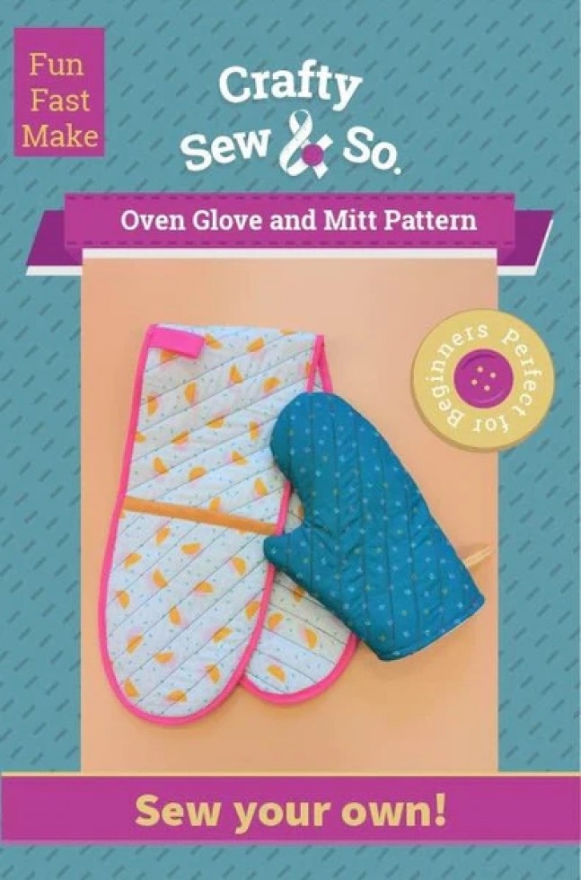 Crafty Sew & So Paper Sewing Pattern Oven Gloves