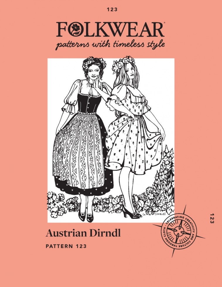 Folkwear Patterns Paper Sewing Pattern Austrian Dirndl