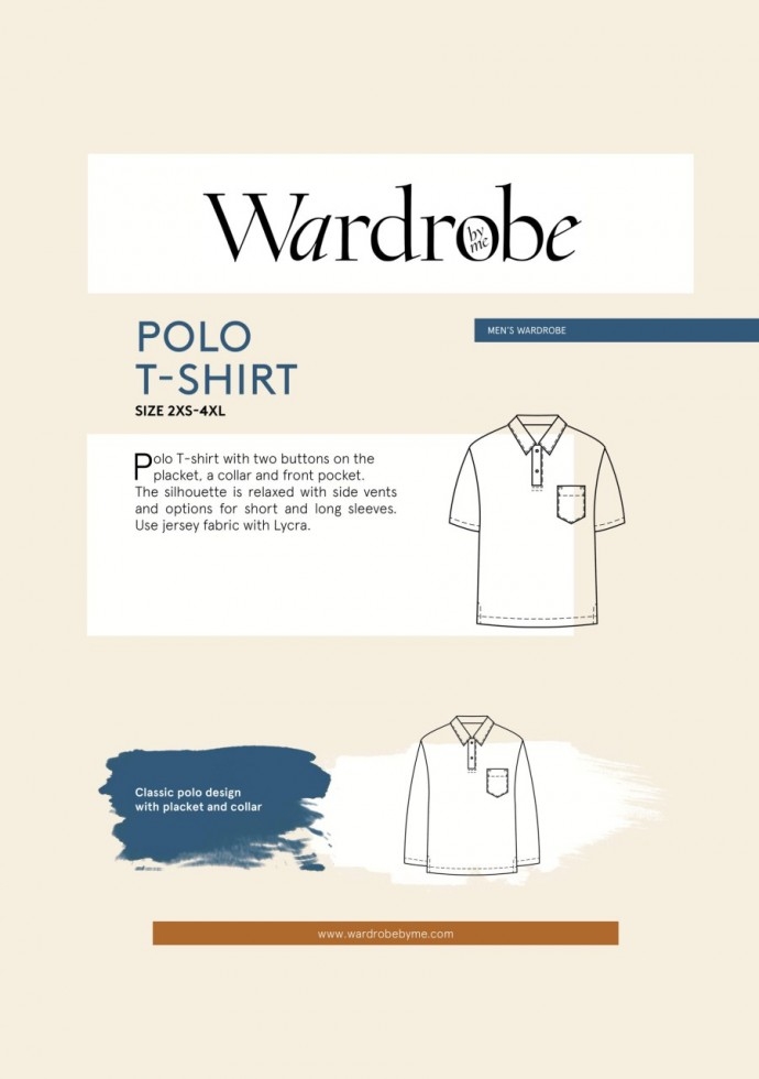 Wardrobe By Me Paper Sewing Pattern Draper Polo Shirt