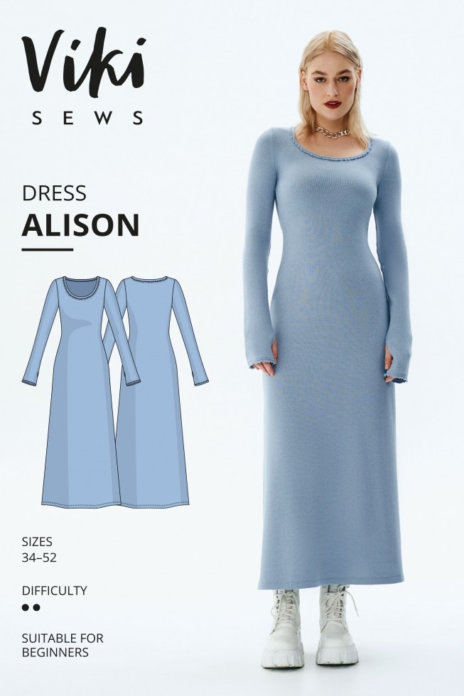 Vikisews Paper Sewing Pattern Alison Dress
